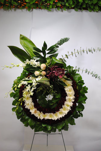 White Purple & Green Serenity Wreath