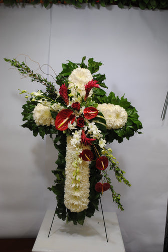 White Peace Cross Serenity Wreath